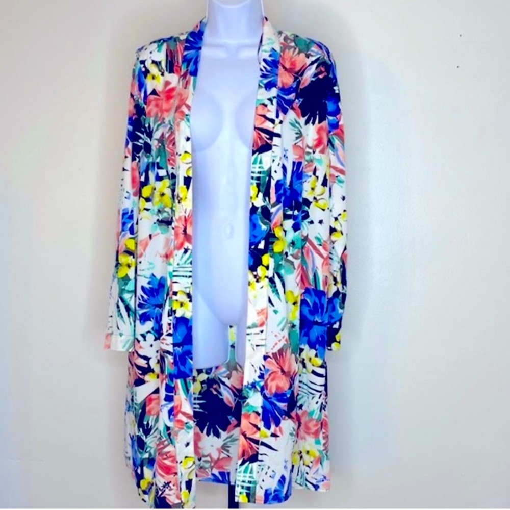 Forever 21 Blue and Pink Cardigan Sweater